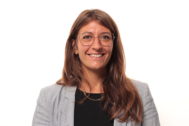 A woman in glasses